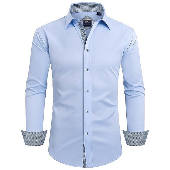 Other - Men's Dress Shirts Long Sleeve Blue
